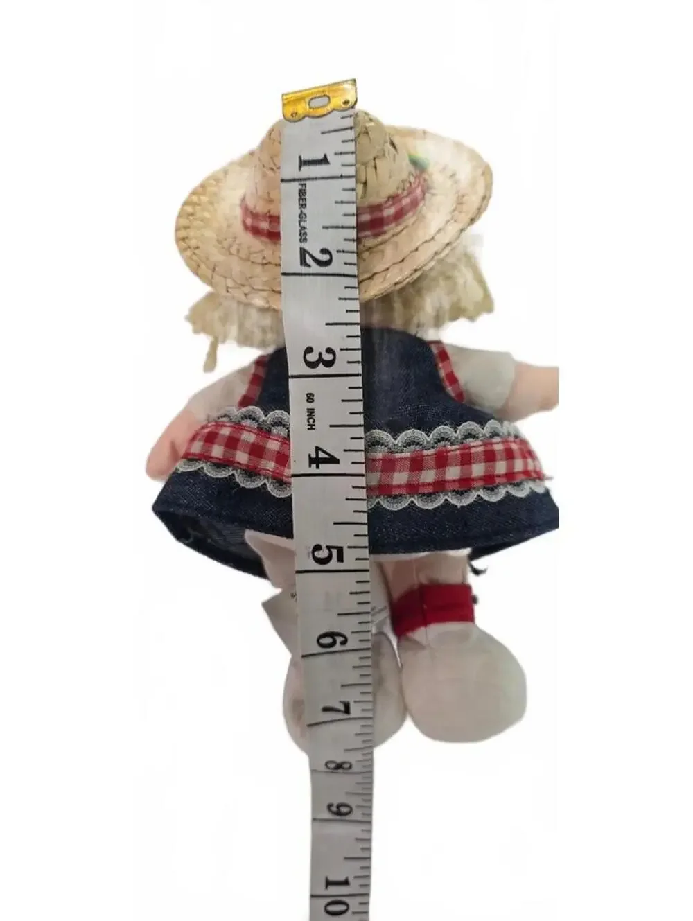 Vintage Campbell's Soup Girl Plush Doll with Straw Hat 2000